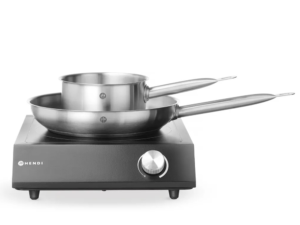 Hendi - Set Piano Cottura a Induzione 3500W con Pentola e Padella