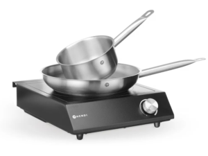 Hendi - Set Piano Cottura a Induzione 3500W con Pentola e Padella