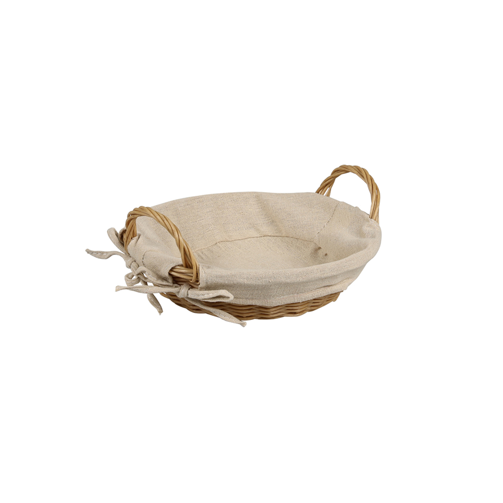 Kesper - Cestino Pane Tondo con Rivestimento in Tessuto e Maniglie Ø23 cm Kesper - Cestino Pane Tondo con Rivestimento in Tessuto e Maniglie Ø23 cm