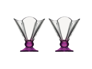 Pasabahce - Coppetta Gelato Enjoy con Piede Viola - Set 2 pz