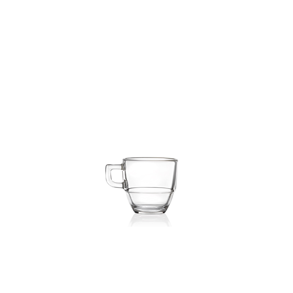 RCR - Tazzina Impilabile Espresso in Vetro 8 cl - Set 6 pz RCR - Tazzina Impilabile Espresso in Vetro 8 cl - Set 6 pz