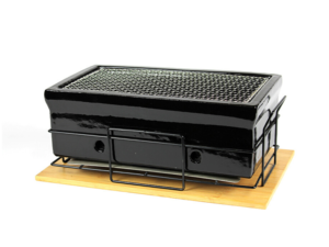 Yakiniku - Griglia da Tavolo Shichirin Black Edition Rettangolare 43x23 cm - 2-6 Persone