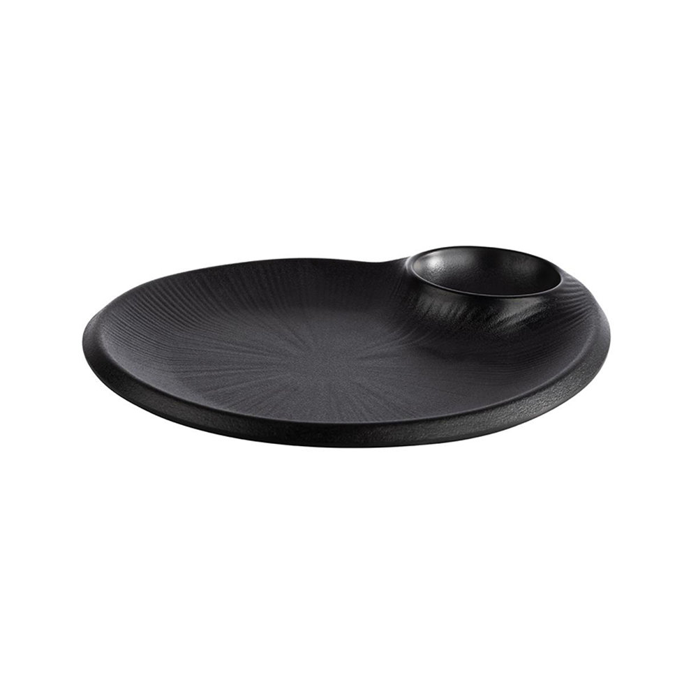APS - Piatto Snack in Melamina Nera 30x25 cm APS - Piatto Snack in Melamina Nera 30x25 cm