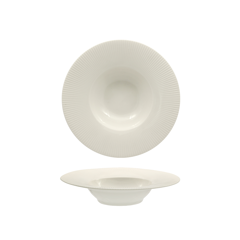 Fenixe - Piatto Fondo Halos Bianco in Porcellana 22 cm - Set 6 pz Fenixe - Piatto Fondo Halos Bianco in Porcellana 22 cm - Set 6 pz