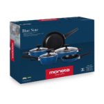 Moneta - Batteria Induzione Blue Note con Fondo Spazzolato - 8 Pezzi